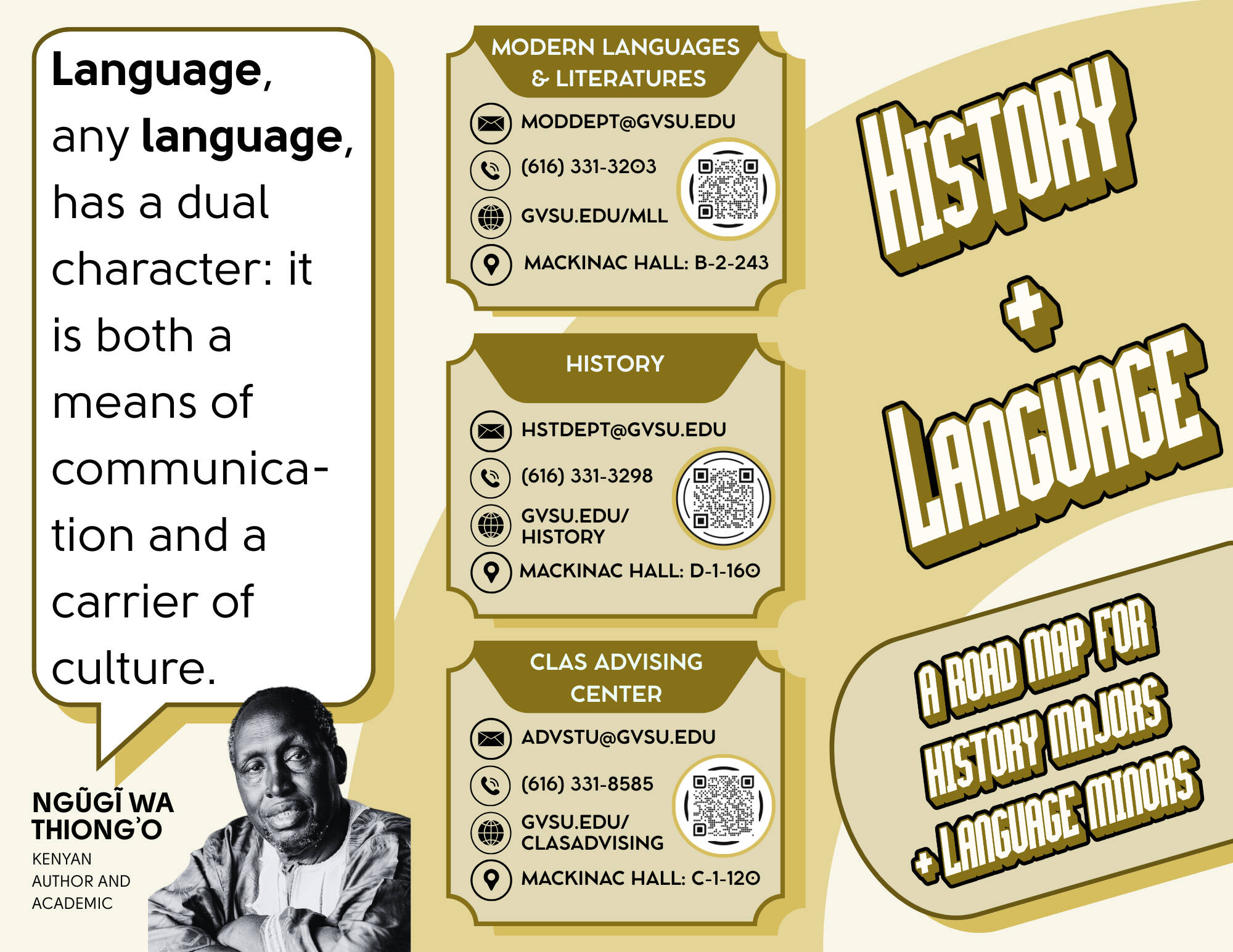 History Major + Language Minor Brochure Preview